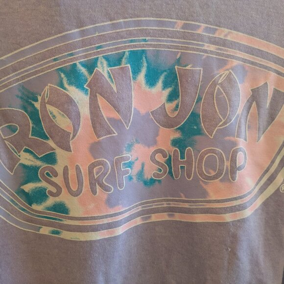 Ron Jon Surf Shop Purple Orlando Long Sleeve Pocket Surfer Hoodie Size Small - Picture 2 of 6